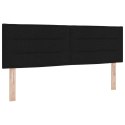 ŁÓŻKO BOX SPRING Z MATERACEM I LED CZARNY 160 X 200 CM TKANINA