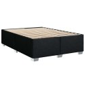 ŁÓŻKO BOX SPRING Z MATERACEM I LED CZARNY 160 X 200 CM TKANINA