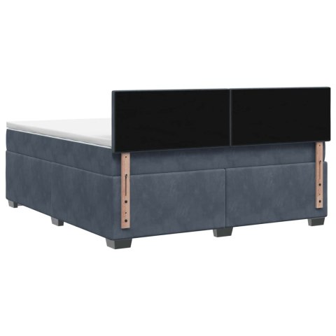 ŁÓŻKO BOX SPRING Z MATERACEM I LED CIEMNOSZARY 140 X 190 CM