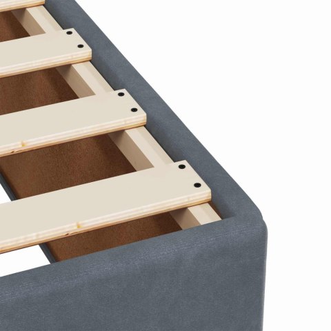 ŁÓŻKO BOX SPRING Z MATERACEM I LED CIEMNOSZARY 140 X 190 CM