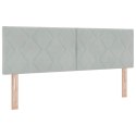 ŁÓŻKO BOX SPRING Z MATERACEM I LED JASNOSZARY 140 X 200 CM