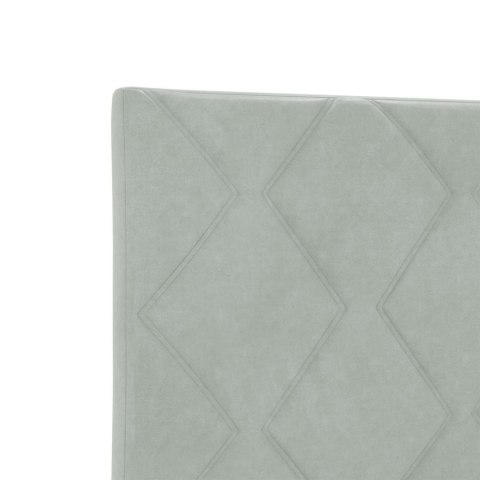 ŁÓŻKO BOX SPRING Z MATERACEM I LED JASNOSZARY 140 X 200 CM
