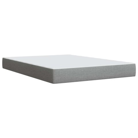 ŁÓŻKO BOX SPRING Z MATERACEM I LED JASNOSZARY 160 X 200 CM