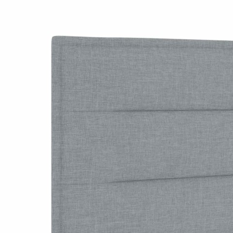 ŁÓŻKO BOX SPRING Z MATERACEM I LED JASNOSZARY 160 X 200 CM