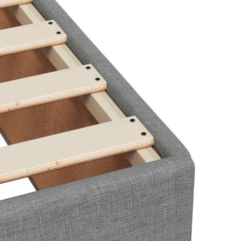 ŁÓŻKO BOX SPRING Z MATERACEM I LED JASNOSZARY 160 X 200 CM