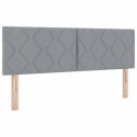 ŁÓŻKO BOX SPRING Z MATERACEM I LED JASNOSZARY 160 X 200 CM