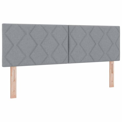 ŁÓŻKO BOX SPRING Z MATERACEM I LED JASNOSZARY 160 X 200 CM