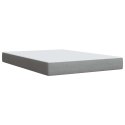 ŁÓŻKO BOX SPRING Z MATERACEM I LED JASNOSZARY 160 X 200 CM