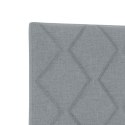 ŁÓŻKO BOX SPRING Z MATERACEM I LED JASNOSZARY 160 X 200 CM