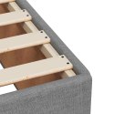 ŁÓŻKO BOX SPRING Z MATERACEM I LED JASNOSZARY 200 X 200 CM