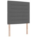 ŁÓŻKO BOX SPRING Z MATERACEM I LED CIEMNOSZARY 90 X 190 CM