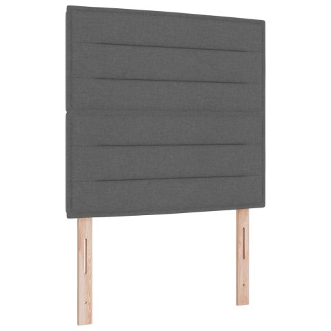 ŁÓŻKO BOX SPRING Z MATERACEM I LED CIEMNOSZARY 90 X 190 CM