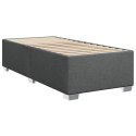ŁÓŻKO BOX SPRING Z MATERACEM I LED CIEMNOSZARY 90 X 190 CM