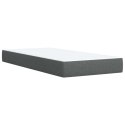 ŁÓŻKO BOX SPRING Z MATERACEM I LED CIEMNOSZARY 90 X 190 CM