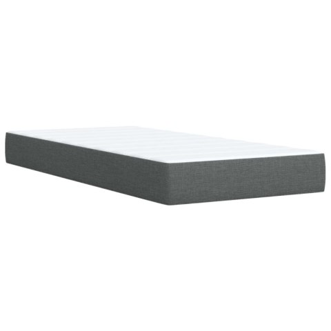 ŁÓŻKO BOX SPRING Z MATERACEM I LED CIEMNOSZARY 90 X 190 CM