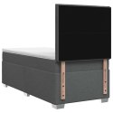 ŁÓŻKO BOX SPRING Z MATERACEM I LED CIEMNOSZARY 90 X 190 CM
