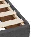 ŁÓŻKO BOX SPRING Z MATERACEM I LED CIEMNOSZARY 90 X 190 CM