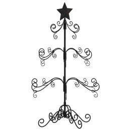 METALOWA CHOINKA ŚWIĄTECZNA, DO DEKORACJI, CZARNA, 90 CM