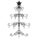 METALOWA CHOINKA ŚWIĄTECZNA, DO DEKORACJI, CZARNA, 90 CM