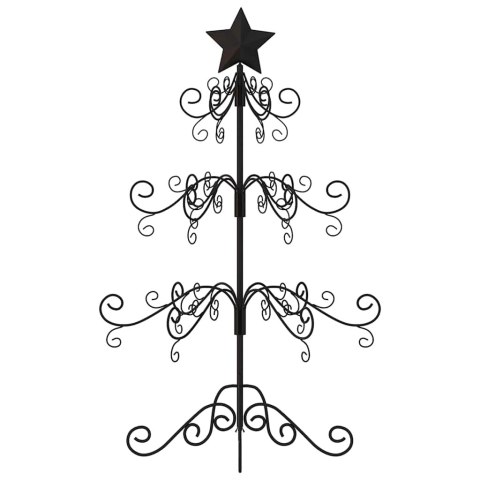 METALOWA CHOINKA ŚWIĄTECZNA, DO DEKORACJI, CZARNA, 90 CM