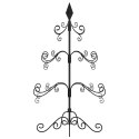METALOWA CHOINKA ŚWIĄTECZNA, DO DEKORACJI, CZARNA, 90 CM