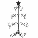 METALOWA CHOINKA ŚWIĄTECZNA, DO DEKORACJI, CZARNA, 90 CM