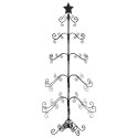 METALOWA CHOINKA ŚWIĄTECZNA DO DEKORACJI CZARNA 150 CM