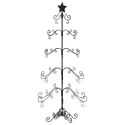METALOWA CHOINKA ŚWIĄTECZNA DO DEKORACJI CZARNA 150 CM