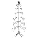 METALOWA CHOINKA ŚWIĄTECZNA, DO DEKORACJI, CZARNA, 180 CM
