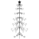 METALOWA CHOINKA ŚWIĄTECZNA, DO DEKORACJI, CZARNA, 180 CM