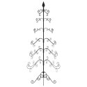 METALOWA CHOINKA ŚWIĄTECZNA, DO DEKORACJI, CZARNA, 180 CM