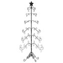 METALOWA CHOINKA ŚWIĄTECZNA, DO DEKORACJI, CZARNA, 180 CM
