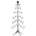 METALOWA CHOINKA ŚWIĄTECZNA DO DEKORACJI CZARNA 215 CM