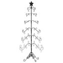 METALOWA CHOINKA ŚWIĄTECZNA DO DEKORACJI CZARNA 215 CM
