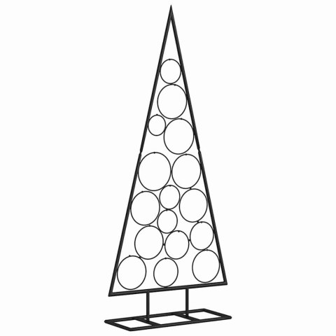 METALOWA CHOINKA ŚWIĄTECZNA, DO DEKORACJI, CZARNA, 125 CM