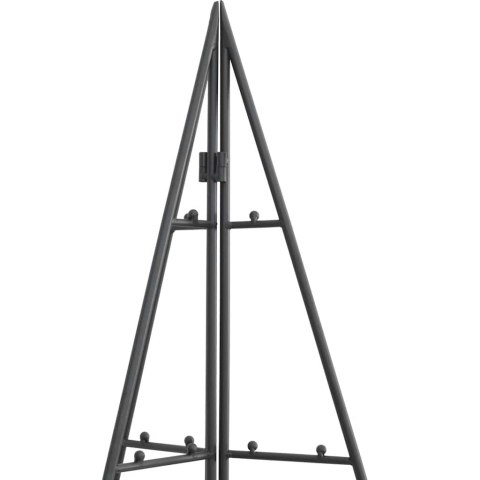 METALOWA CHOINKA ŚWIĄTECZNA DO DEKORACJI CZARNA 180 CM