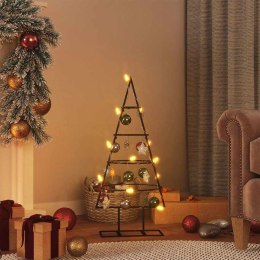 METALOWA CHOINKA ŚWIĄTECZNA DO DEKORACJI CZARNA 60 CM