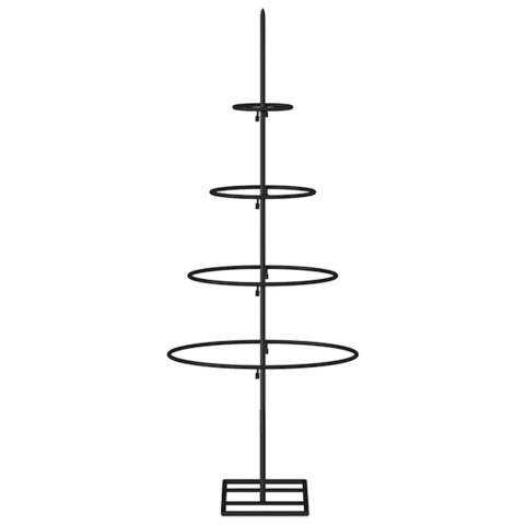 METALOWA CHOINKA ŚWIĄTECZNA DO DEKORACJI CZARNA 60 CM