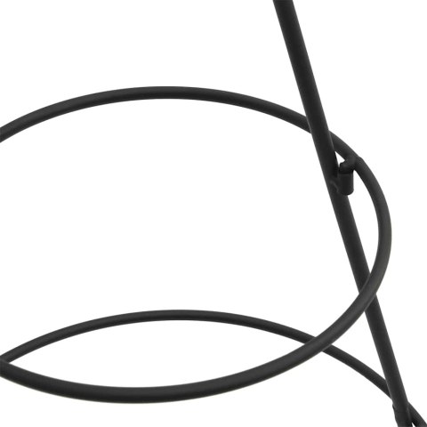 METALOWA CHOINKA ŚWIĄTECZNA DO DEKORACJI CZARNA 60 CM