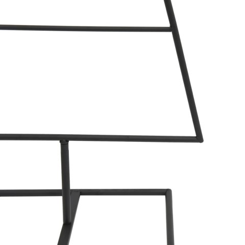METALOWA CHOINKA ŚWIĄTECZNA DO DEKORACJI CZARNA 60 CM