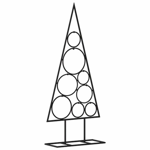 METALOWA CHOINKA ŚWIĄTECZNA, DO DEKORACJI, CZARNA, 60 CM