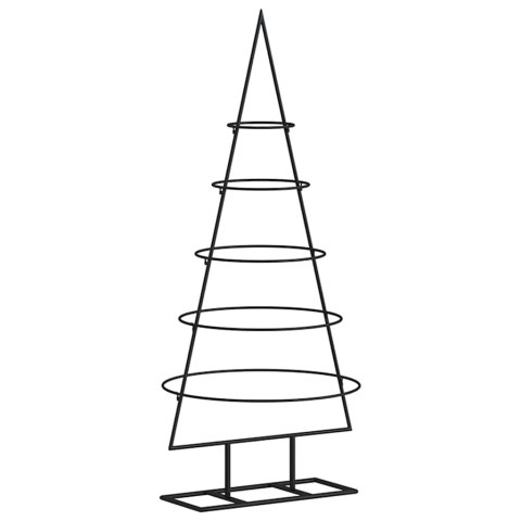 METALOWA CHOINKA ŚWIĄTECZNA, DO DEKORACJI, CZARNA, 90 CM