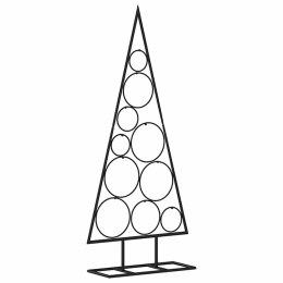 METALOWA CHOINKA ŚWIĄTECZNA DO DEKORACJI CZARNA 90 CM