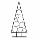 METALOWA CHOINKA ŚWIĄTECZNA DO DEKORACJI CZARNA 90 CM