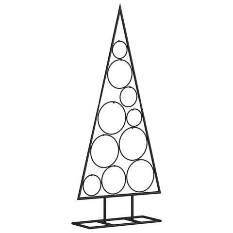 METALOWA CHOINKA ŚWIĄTECZNA DO DEKORACJI CZARNA 90 CM