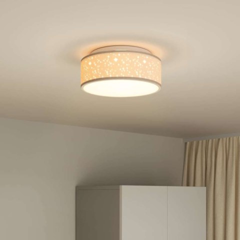LAMPA SUFITOWA CIEMNOSZARY 30 X 30 X 13,5 CM TKANINA