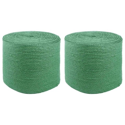 2 SZT. 2 MM ZIELONY 100% JUTA TOSSA
