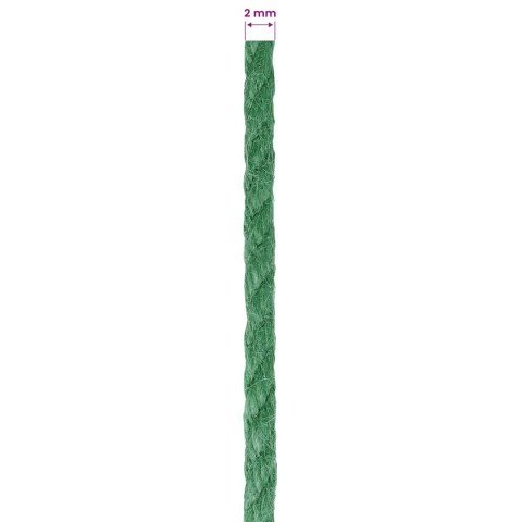 2 SZT. 2 MM ZIELONY 100% JUTA TOSSA