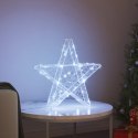 3D GWIAZDA 50 LED ZIMNA BIEL 55 X 53.5 X 10 CM AKRYL