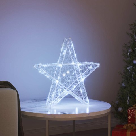 3D GWIAZDA 50 LED ZIMNA BIEL 55 X 53.5 X 10 CM AKRYL